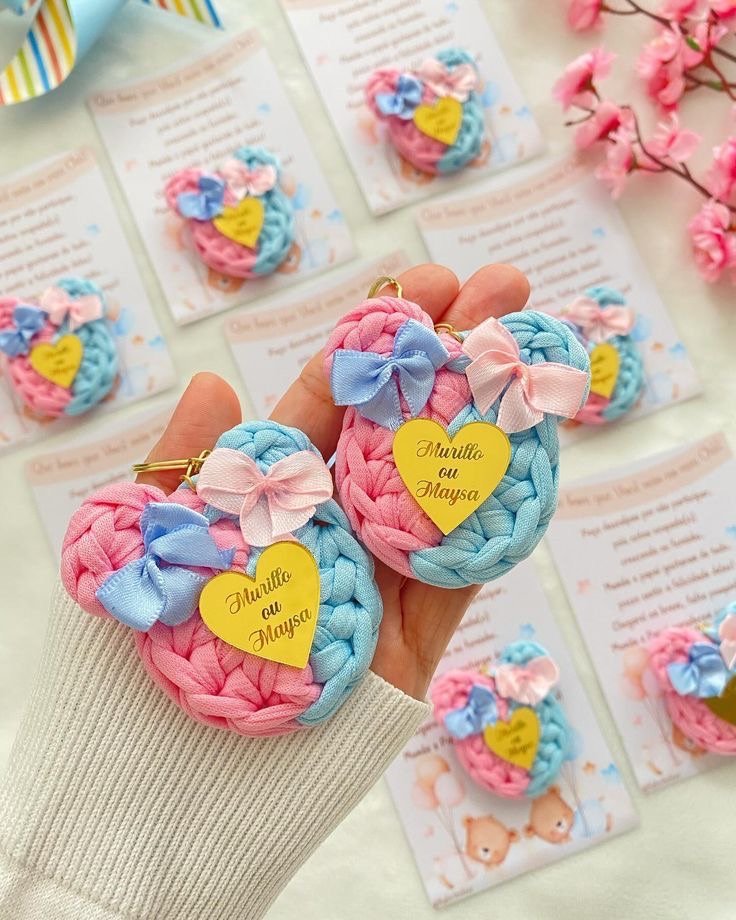 Souvenirs tejidos para baby shower